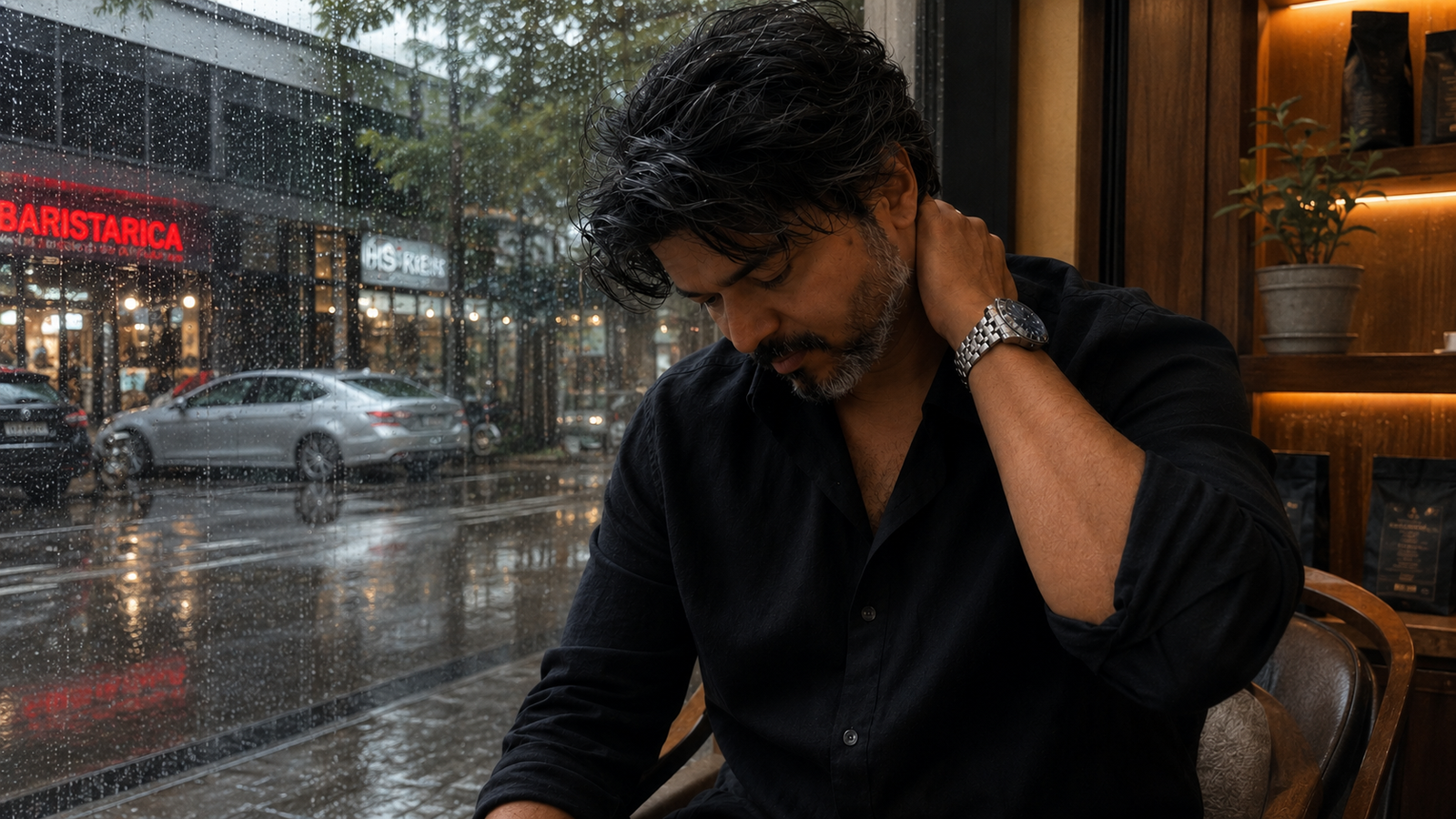 Rainy Window Candid Portrait