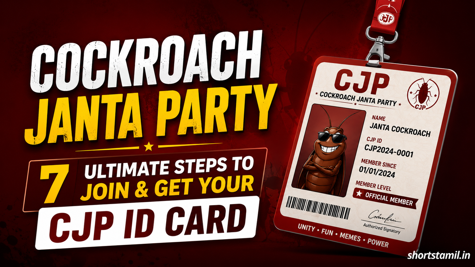 Cockroach Janta Party Cockroach Janta Party: 7 Ultimate Steps to Join & Get Your CJP ID Card 2026