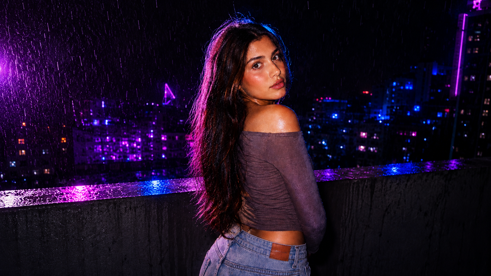 Neon Flash Portrait Prompt