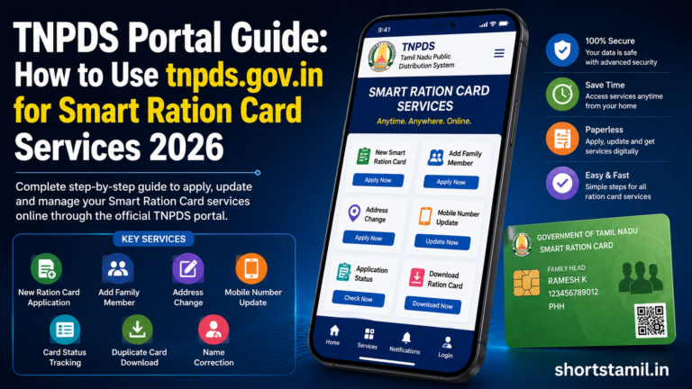 TNPDS Portal Guide: How to Use tnpds.gov.in for Smart Ration Card Services 2026